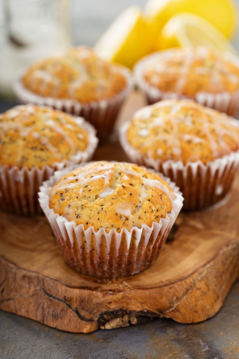 30 Best Muffin Recipes to Put on Repeat: Lemon Poppy Seed Muffins with Sweet Glaze